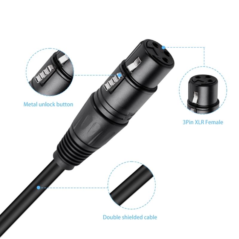 5Pin To 3Pin Auditory Conversion Connection Cable For Professional Auditory And Lighting Equipment, 12Inches