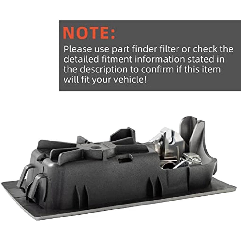 Kit de remplacement de poignées de porte intérieures avant ou arrière côté passager + conducteur, lunette en platine avec levier chromé, compatible avec 09-14 F150 10- 2 pièces