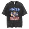 Berserk Anime Guts Charakter Vintage Gewaschenes Baumwoll-T-Shirt Retro Manga Grafik Sommer Kurzarm Locker Geschnittene Oberteile Für Männer Frauen Tägliche Freizeitkleidung