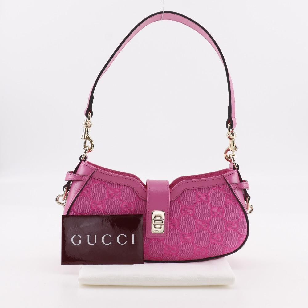 GUCCI Moonside Mini Shoulder Shoulder Bag 786035 pink GG canvas Women Used