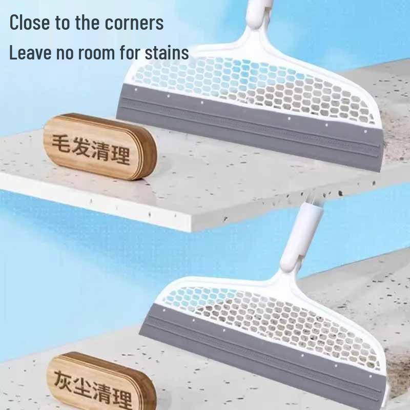 Magic Broom: Non-Stick Hair & Water Floor Scraper with Double Silicone Head