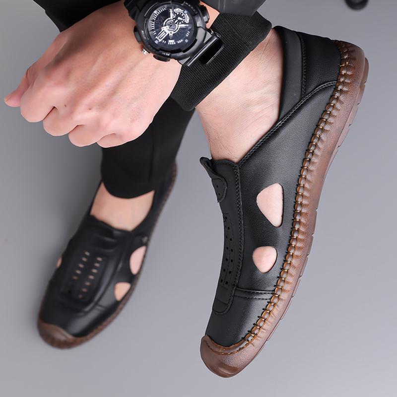 Fashion All-match Men Sandals Comfortable Simple Light Anti Slip Beach Slippers Fashion Soft Sole Walking Shoes Summer Men Casual Shoes
