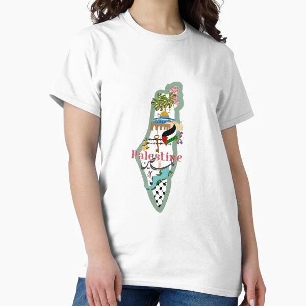 I Love Palestine My Homeland Palestinian Map Wit Made In Usaaus Tshirt S2xl S