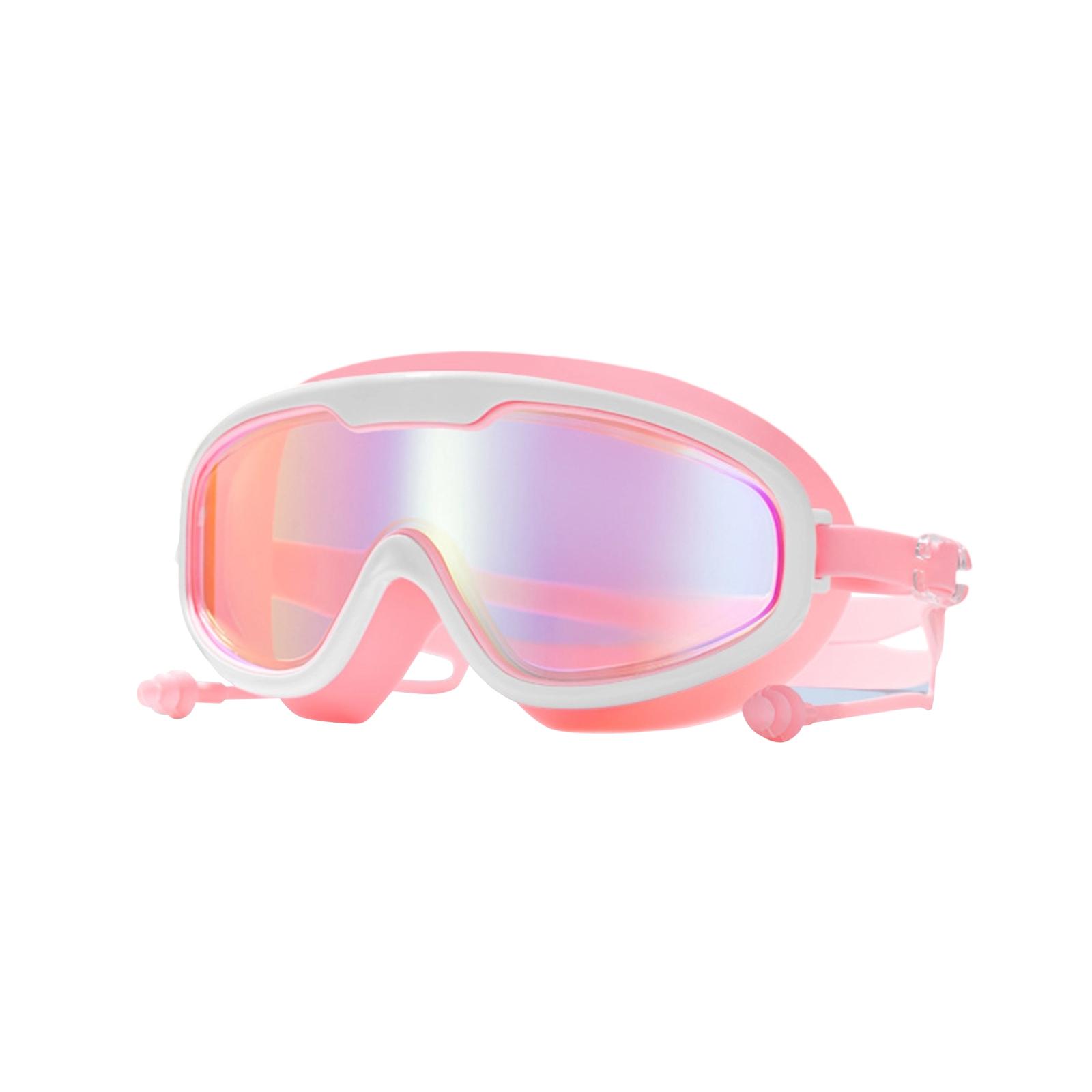

Children s Swimming Goggles, Large Frame, High Definition, -Fog, Children s Swimming Gear With Earplugs. One Size