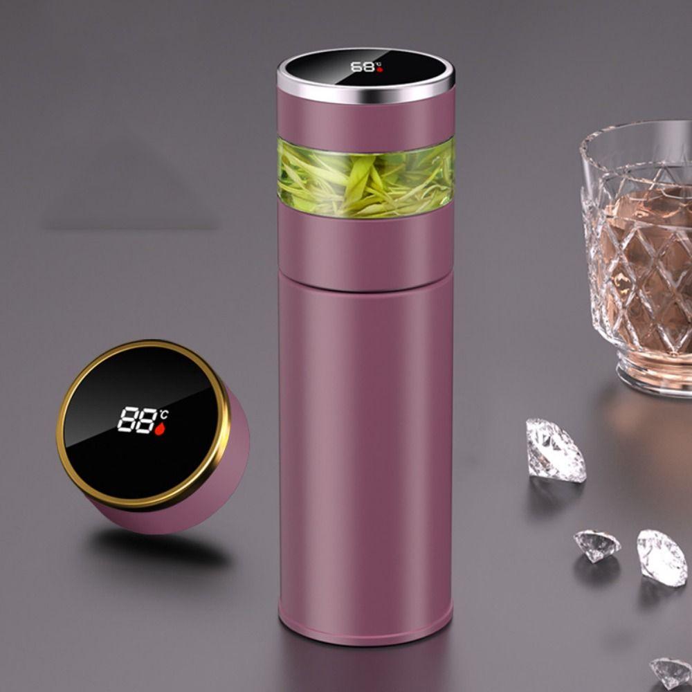 LED Temperature Display Smart Thermos Bottle Separation Strainer Intelligent Vacuum Cup  Travel