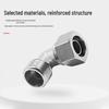 Copper-Plated Nickel Quick-Connect Right-Angle Pneumatic Elbow Fitting with Locking Nut, Die-Cast, Sizes 6/8/10/12.