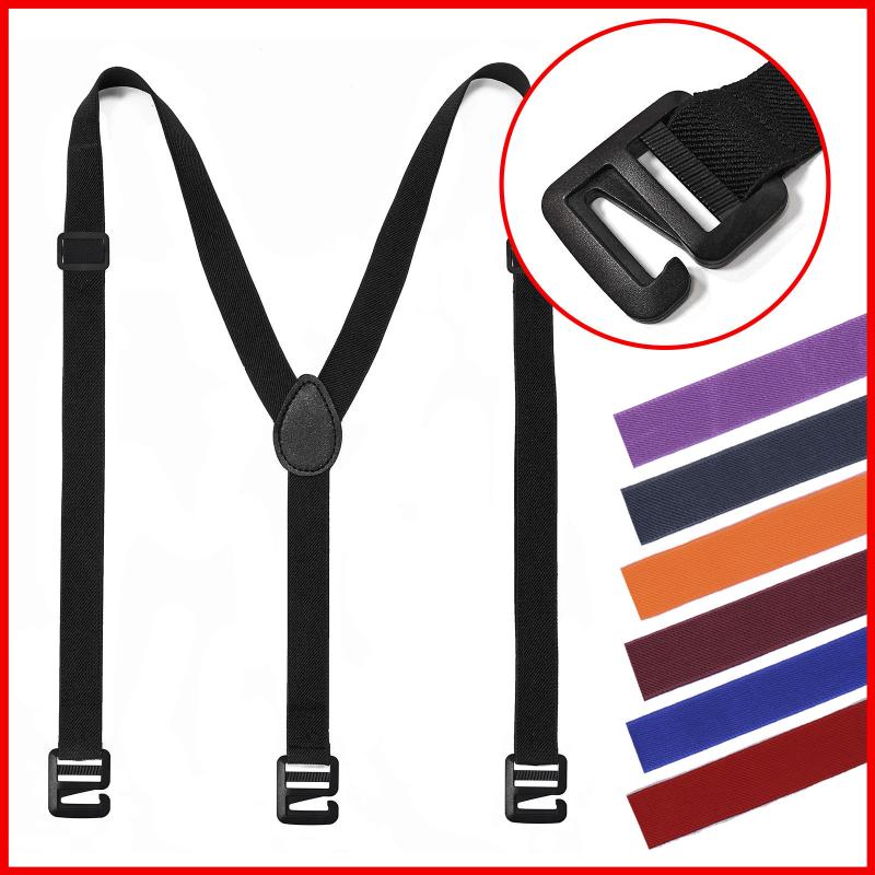 2.5Cm Width Men'S Suspenders  Creative 3 Hooks Suspenders Man Pants Casual Mens Trouser Suspenders  Adjustable Brace