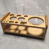 Cocktail Shaker Wooden Rack Bamboo SHAKE Barware Drinkware Set with 13 Holes