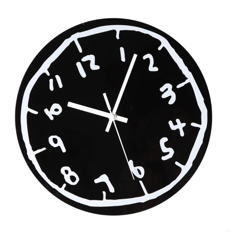 Creative Graffitis Number Wall Clock Acrylic Hanging Clock for Kitchen Study Room Living Room Home X3UC