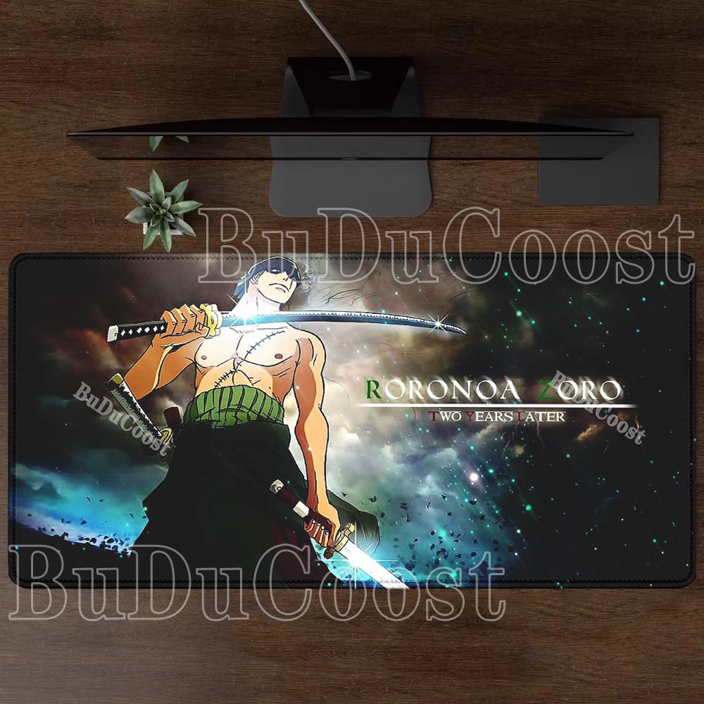 Anime Mouse Pad Roronoa Zoro One Piece Computer HD printing Gaming Mousepad PC Keyboard Carpet Non-Slip Office esports Desk Mat