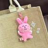 Pink Rabbit Plush Keychain - Cute Cartoon Doll Pendant Gift