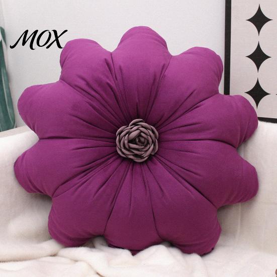 Stuffed Flower Shaped Pillow Round Throw Pillow, 16 Inch Decorative Cushion, Soft for Living Room Shape Sofa Couch Bed Chair Velvet Pillows
