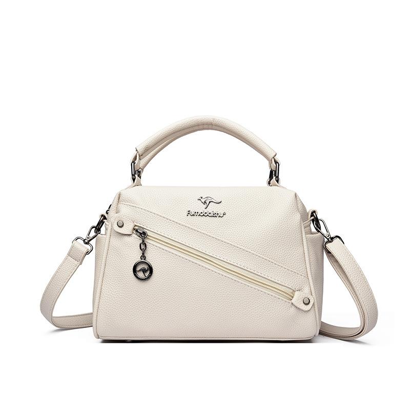 Women's solid color new bag, free premium practical shoulder bag, messenger bag, multi-compartment portable women's bag