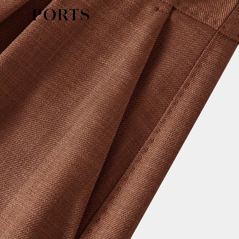 PORTS Women's Khaki Casual Cropped Pants