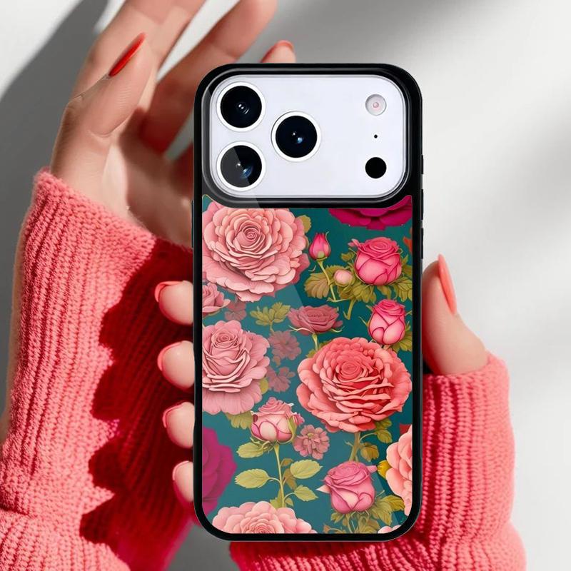 Coque de téléphone Bouquet Floral de Minuit pour iPhone 17 Air 16e 15 14 13 Pro Max Housse Arrière pour 12 11 Pro Coque
