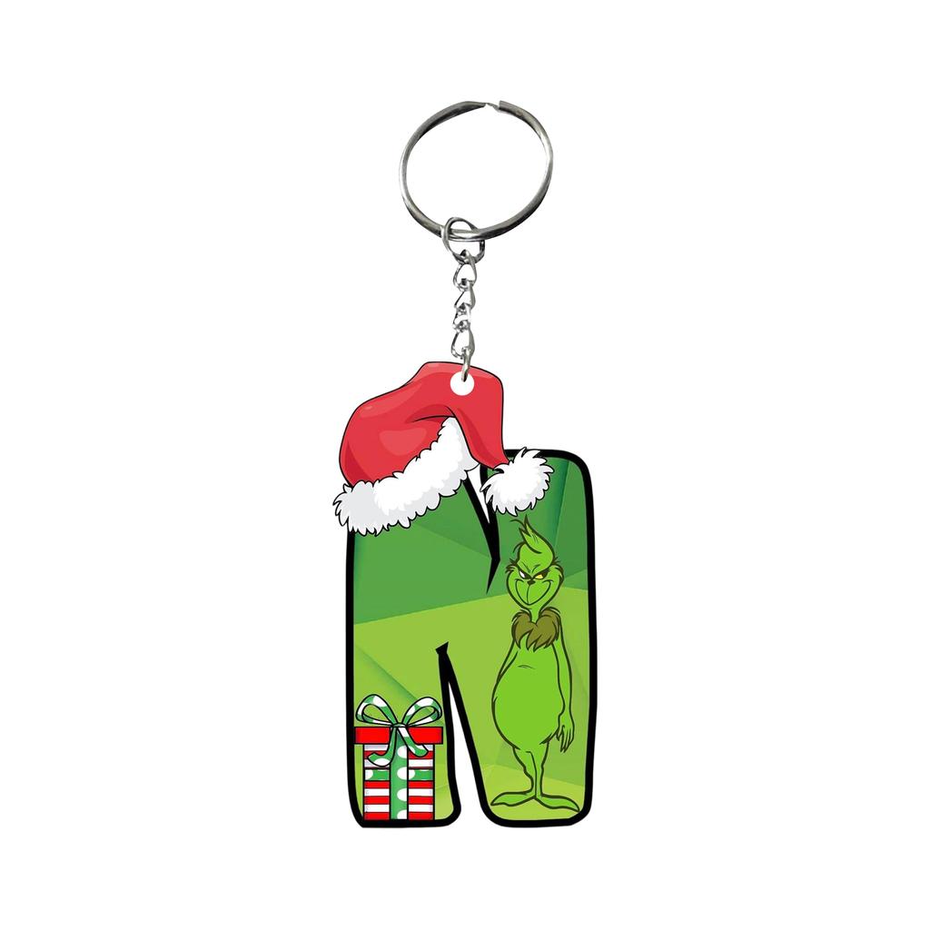 Santa 2D Flat Acrylic Christmas Tree Hanging Decoration Sports Car Decoration Flat Decoration Pendant