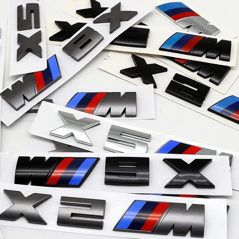 For BMW M2 M X3 M4 X5M M6 M7 F48 G01 E84 E83 F39 F10 F30 G11ABS M Car Fender Badge Trunk Sticker Accessories