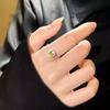 Korean sugar cube zircon open ring casual simple daily versatile index finger ring niche high-end jewelry wholesale