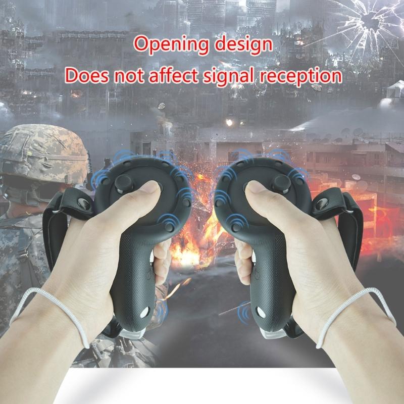 Full Coverage Controller Grip Cover Silicone Protective Sleeve with Adjustable Hand Strap for MetaQuest 3