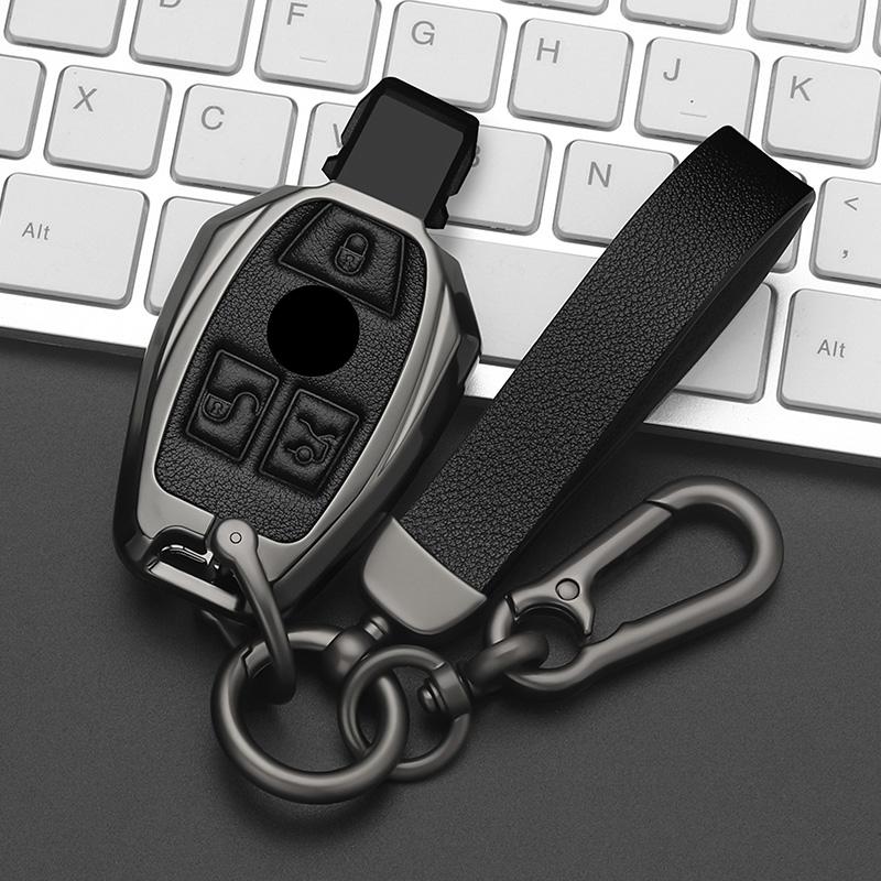 Styling Mouldings Alloy Car Key Case Cover Shell Fob For Mercedes Benz A B C E S G Class W204 W205 W212 W213 W176 W177 GLC CLA A