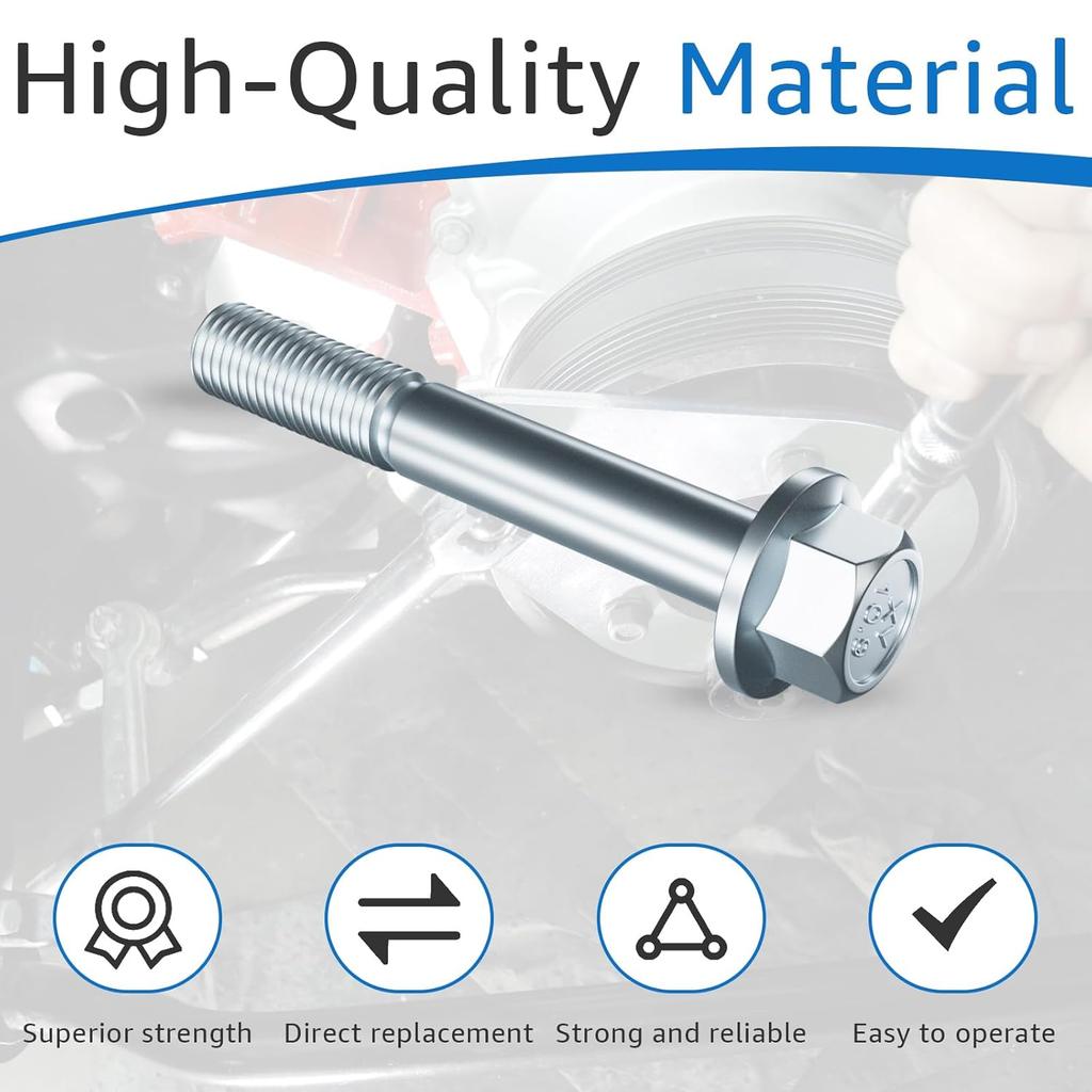 12 PCS Engine Stand Bolt Kit - M10-1.5 Stand Bolt Flange Compatible with LSX LS LS1 4.8L 5.3L 6.0L 6.2L LR4 LQ4 LS6 LQ9 L33 LS2 LH6 L92 L76 LY2 LY5
