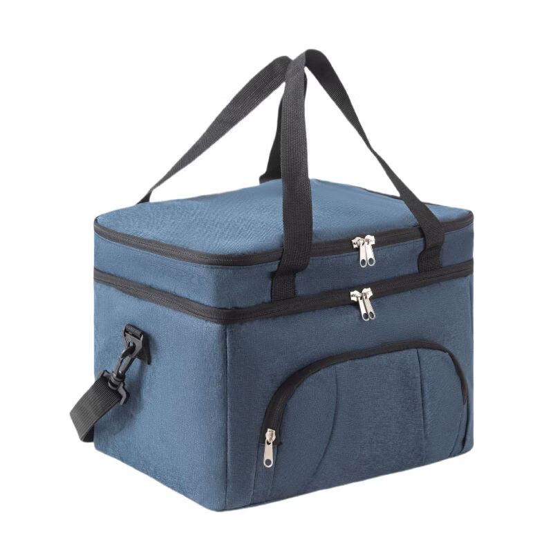 

ZISIZ Double-Layer Insulated Picnic Lunch Cooler Bag
