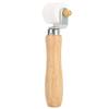 28mm 1.1in PTFE Hand Pressure Roller 2‑Way Bearing Wooden Handle Heat‑Resistant Welding Tool