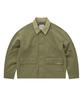COVERNAT Corduroy Collar Contrast Jacket Light Khaki