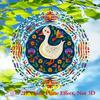 Duck and Floral Metal Wind Spinner Hanging Wind Chime for Garden Decoration No Electricity Needed Easy To Install Indoor Outdoor