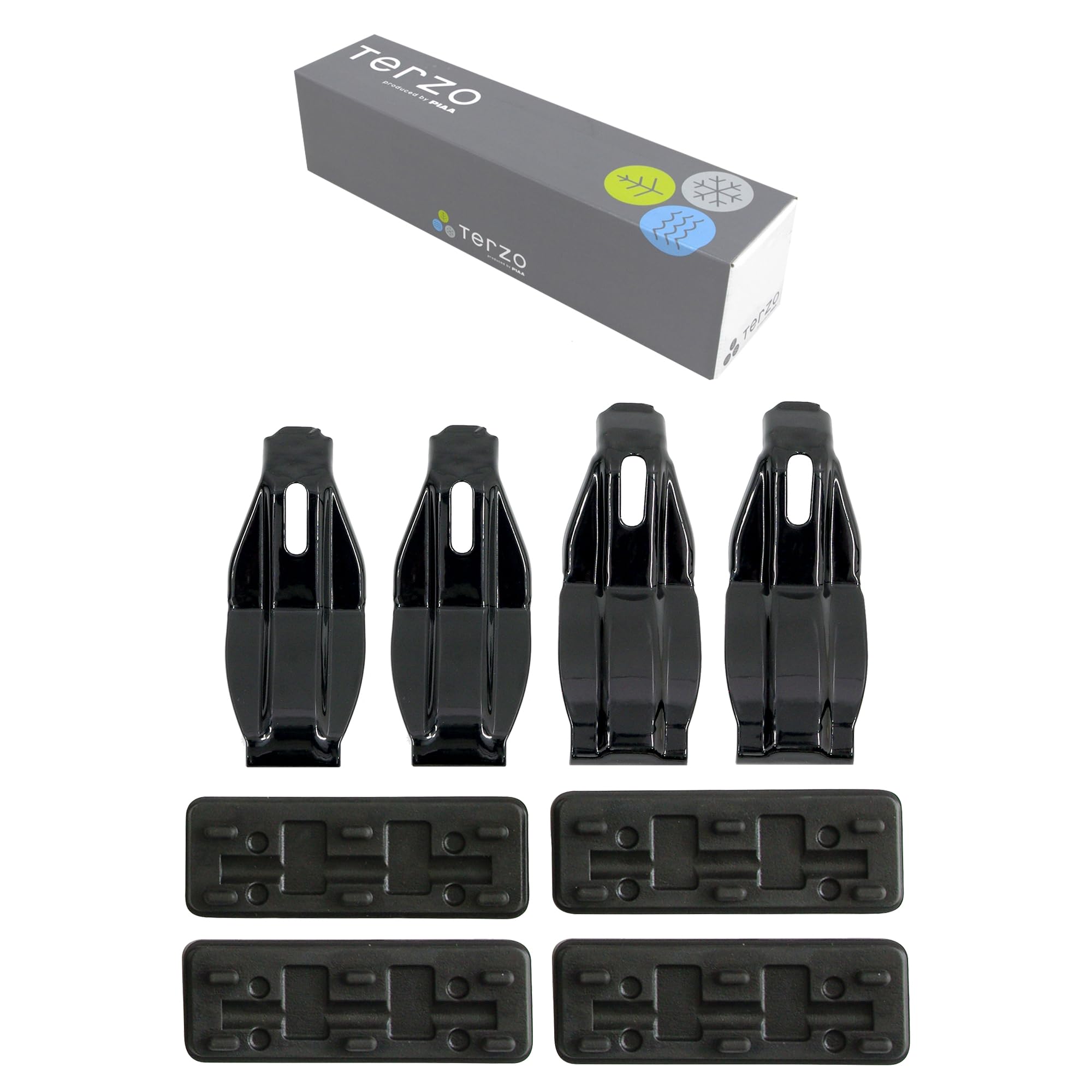 

Terzo Base Carrier with Mounting Set of for Honda and Other EH475 (by PIAA) Vehicle-Specific Holders, 4, Black, WR-V Vehicles,