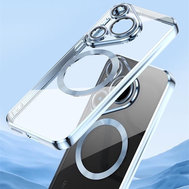 Applicable to Huawei mate70pro + electroplated magnetic suction soft case with 70 all-inclusive transparent lens film mobile phone case mate60