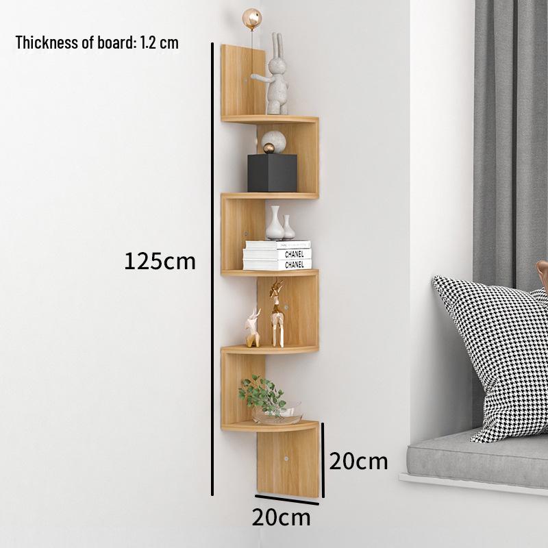 Wall-Mounted Multi-Layer Shelf: Corner Storage and Decoration for Bathroom, Bedroom, and Living Room.