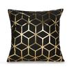 Modern Geometric Gold Bronzing Plants Leaves Cushion Cover Super Quality Polyester Pillow Cover Decorative Pillow for Sofa Chair
