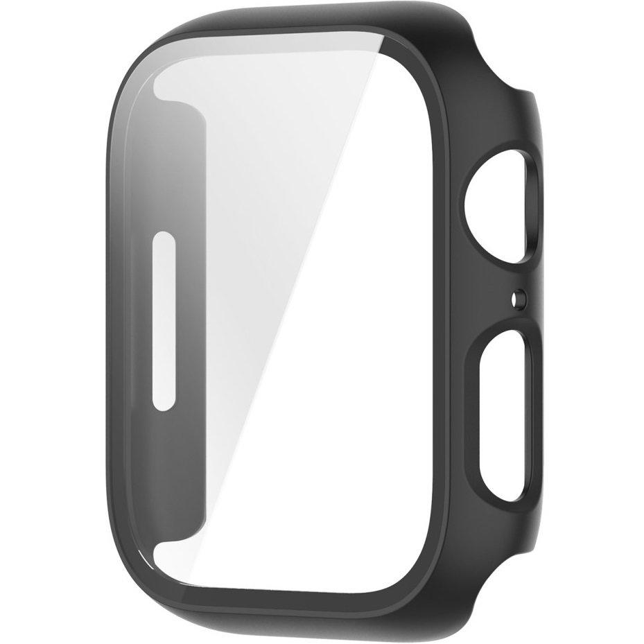 2in1 Case + Tempered Glass for Apple Watch 7/8/9 45MM, Black