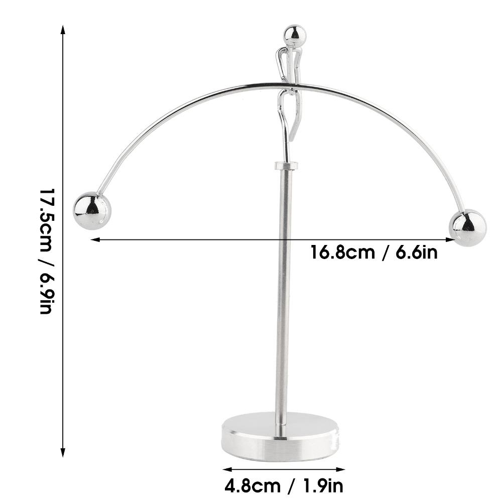 3pcs Dynamic Balancing Metal Balance Sculpture Metal Iron Swing Pendulum  Desk Decor