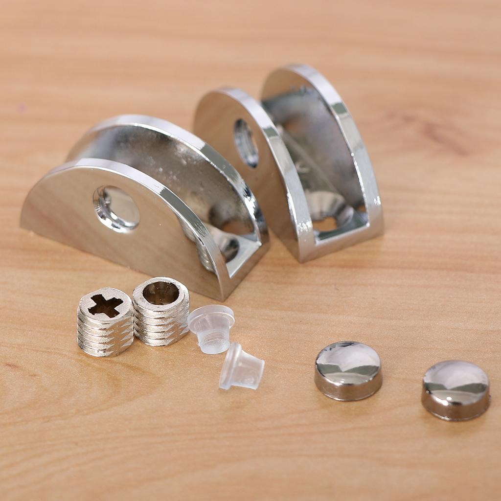 Adjustable Fixed Clamp Zinc Alloy Glass Bracket Heavy Duty Shelf Support Clip for Bathroom Partition