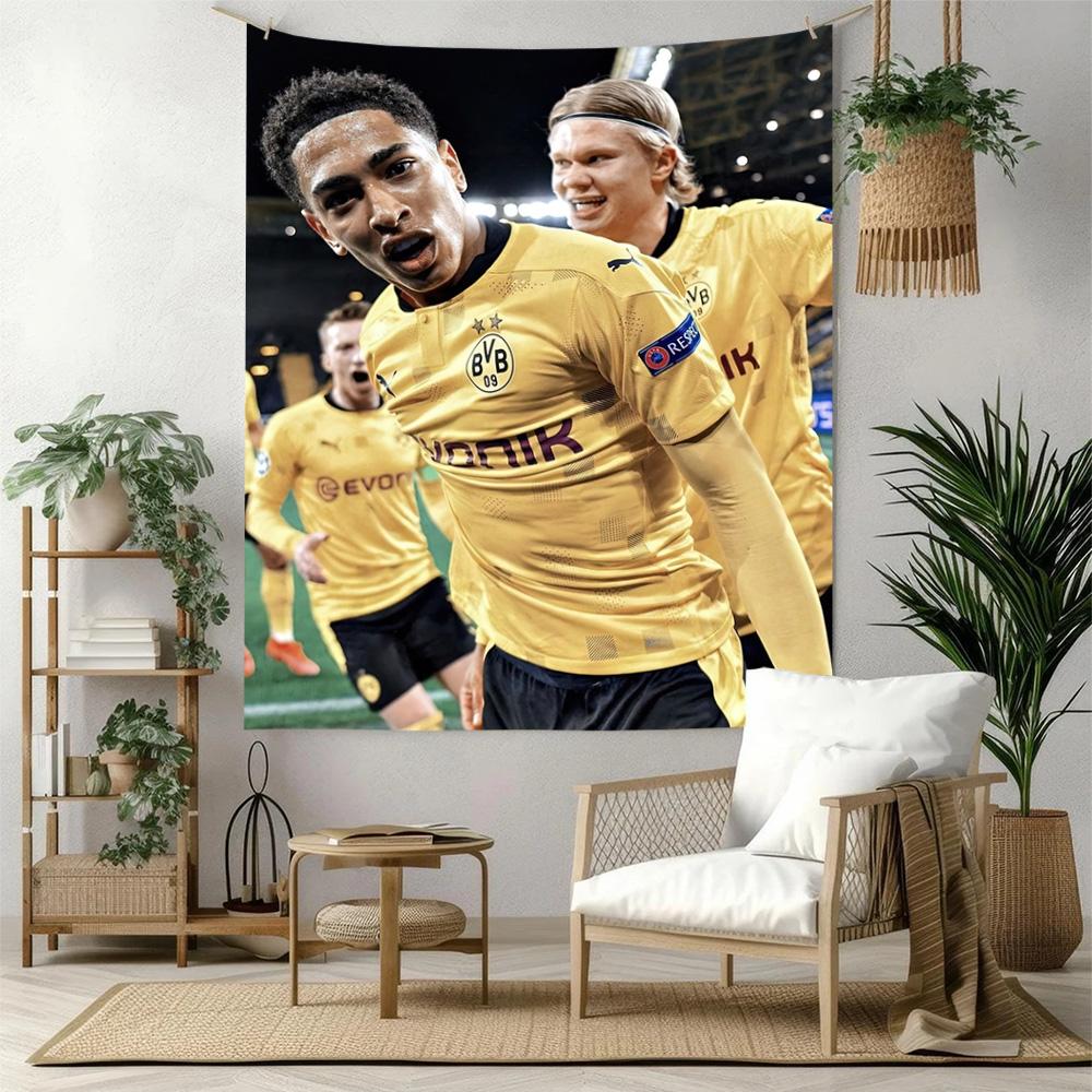 Borussia Dortmund Wall Decor Tapestry Art For Pet Memorial Birthdaywedding Party Backdrop Family Gift