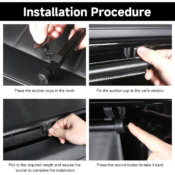 2 Pack Window Sun Shades Retractable Car Curta Window Covers Protect Baby Kids Sun Shade For Car Window UV And Sun Glare Protection Accessories 20" X