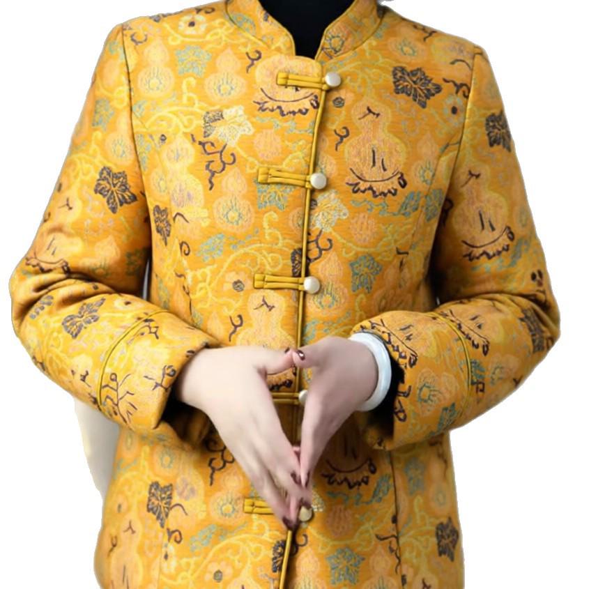 Women's Spring & Autumn 2026 Lapel Jacket - Stylish, Loose-Fit for Middle-Aged & Elderly
