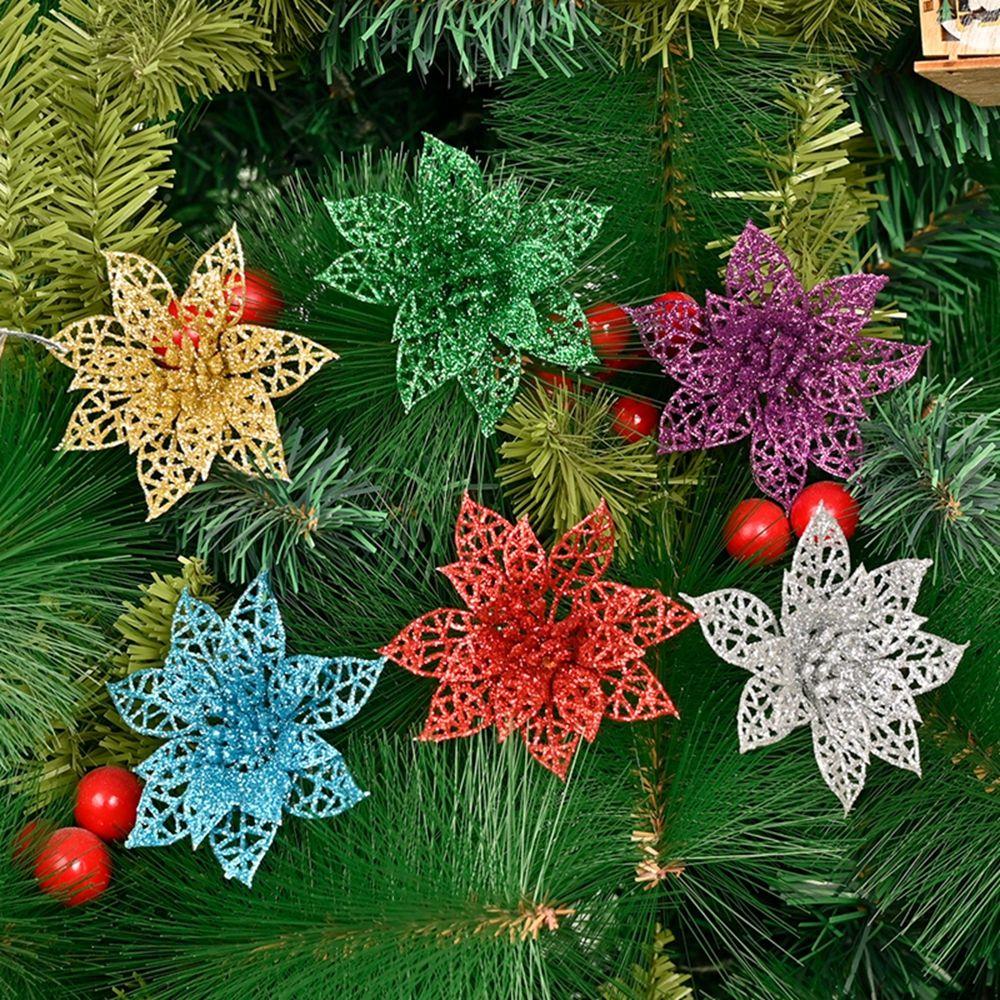 Supplies Party Poinsettia Christmas Decoration Christmas Flowers Xmas Supplies Xmas Tree Ornaments