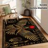 Egyptian Isis Winged Goddess Hieroglyph Print Carpet Plush Flannel Living Room Bedroom Home Decor Area Rug Non-Slip Floor Mat