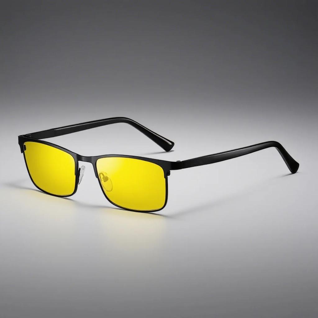 Men Women Fashion Square Frame Night Vision Glasses Eye Protection Driving Glasses UV Blocking