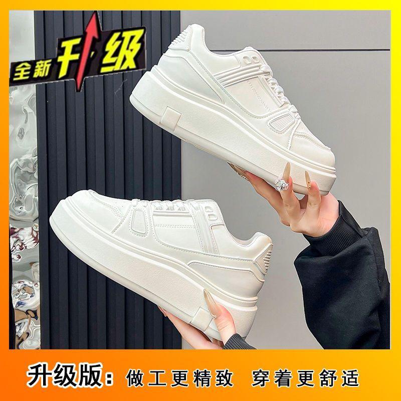 High-heeled Sports and Leisure Shoes Women's Summer New Thick-soled Heightening Women's Shoes Thick-soled College Style Thin Board Shoes