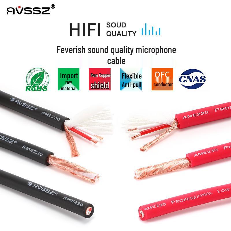 

DIY XLR Microphone Cable: Pure Copper Audio Signal Wire for Mixer Connection