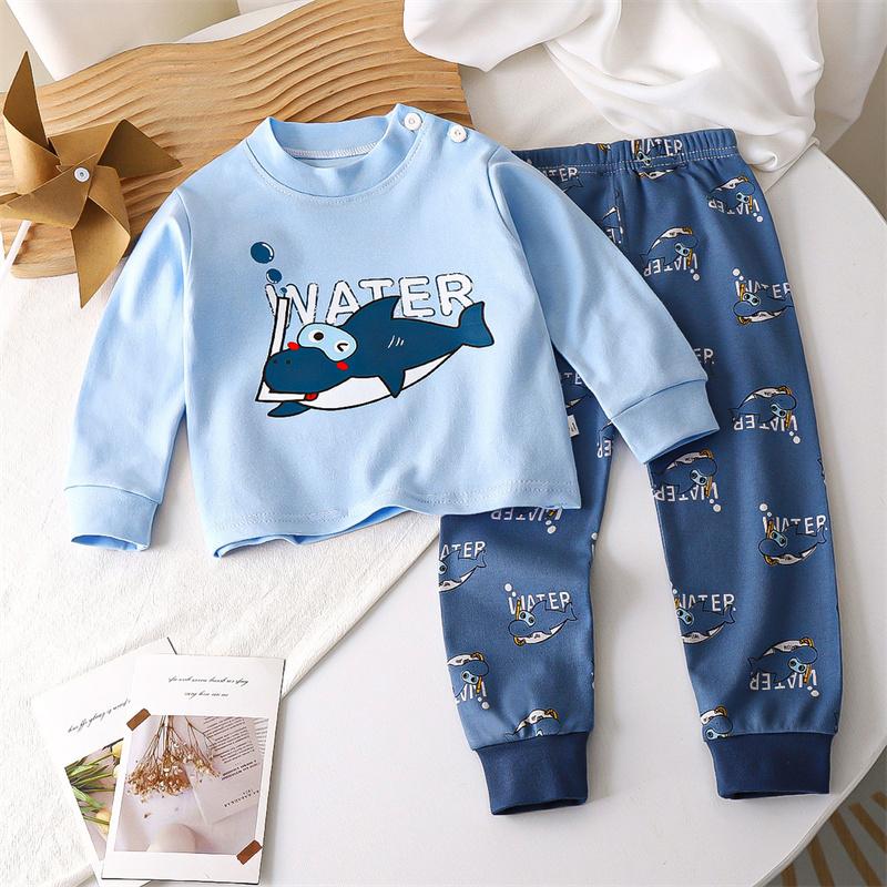 Children's Autumn And Winter Long Sleeved Pure Cotton Thermal Underwear Set