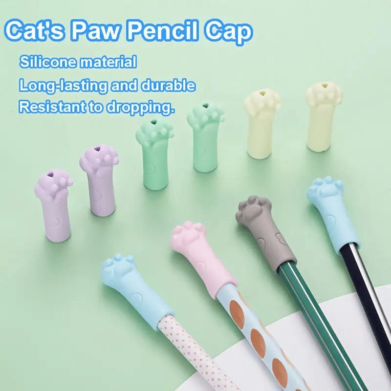 30pcs Cartoon Eraser Caps Pencil Erasers Toppers Cute Cat Erasers for Kids Student School Stationery Supplies Pen Head Sleeves