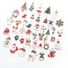 50-Piece Christmas Alloy Enamel Charms Set: Mixed Style DIY Pendants and Dangle Charms.
