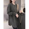 Women Autumn and Winter Medium-length Loose Inner Top Thickened Velvet Long-sleeved T-shirt Solid Warm Bottom Shirt