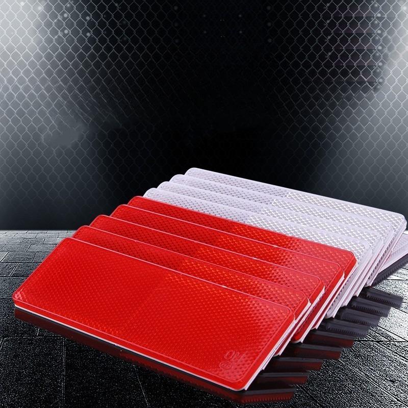 Red and White Warning Signs for Truck Reflector Anti-collision Stickers, Plastic Car Reflector Night Reflector Stickers