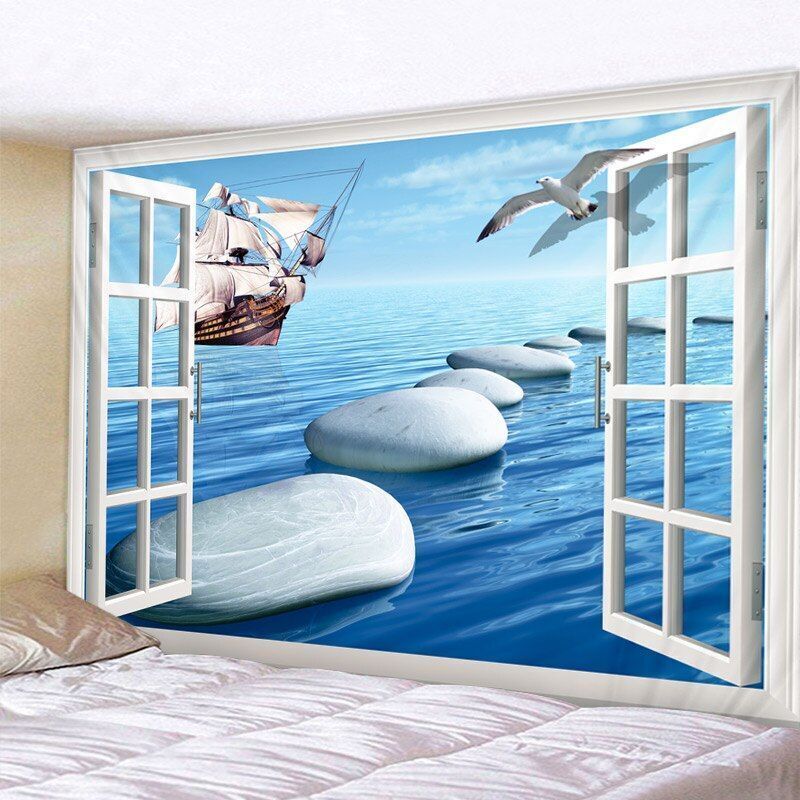 tapestry of the royal sailing ship 75x100 чёрный